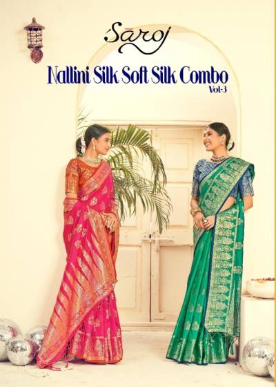 Nallini Vol 3 By Saroj Silk Wedding Saree Collection